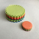 大量 元気になる色のスカロップメッセージカード★コメントカード★カラフル 大量　スカラップ　メモ　いっぱい　フリフリ