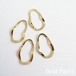 6pcs 変形リング オーバル ゴールド