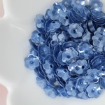 スパンコール 約600枚(約7g)花カップ 7mm 半透明 青 (SFC070BLJWHS) 