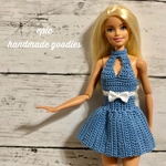 [Barbieバービー]リボン付フロントオープンミニワンピ
