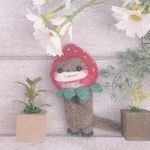   選べる！ブローチorバッグチャーム＊苺のカワウソさん