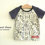 【100】ニコちゃん　ラグラン半袖Tシャツ