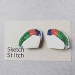 white×candy刺繍ピアス