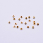 送料無料40個メタルビーズ ディスク 2×3mm ゴールド mj262