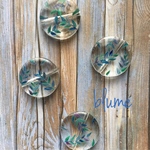 再販3【ビーズ】blue leaf paint beads ''garden" 