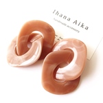 【pink】\BIG/ double ring pierce ／ earring