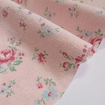 カットクロス｜50×49cm｜YUWA綿麻スラブリネン｜ローズプリント｜ヴィンテージピンク｜有輪商店｜薔薇｜はぎれ