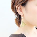 【期間限定再販】クラゲ花びらとヴィンテージパールのイヤリング・ピアス