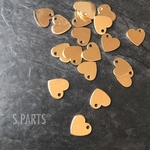ゴールド ハート プレート チャーム パーツ 【10個】 ハンドメイド 素材
