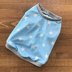 クール服 フレブル 小型犬 スター柄 星 水色 タンク 犬服 新作