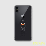 ＊フランスパン男爵＊透明(白線) スマホケース 男子 メンズ キーウィー キウィ Kiwi トリ 鳥 ハト 鳩 インコ iPhone Plus 11 XS