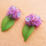 紫陽花のピアス/イヤリング
