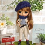 No.1542  ハーフリネン羽織りものとパンツのセットアップコーデ