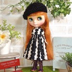 No.1545  モノトーン・チェーンドットのワンピ