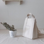 canvas  トート リュック 白