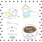 くまちゃんのサンキューメッセージカード9柄♡30枚セットおまけ付き♪