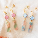 Vintage Moonstone×Barピアス