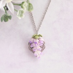 藤の花のネックレス＊つまみ細工＊