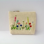 ◎◎さまオーダー作品  刺繍のミニポーチ