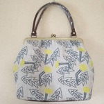 tanpopo bluegray 大きながま口バッグ