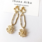【gold】flower charm pierce ／ earring