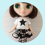 スターTシャツwhite &フリルスカート&ソックスSET