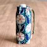 保温保冷ペットボトルケース/北欧 花柄  グリーン