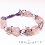 ＊༅೫恋したスミレ೫༅ 天然石 パワーストーン ブレスレット