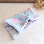8重ガーゼ大判ハンカチ*ふんわりブルー紫陽花*ラメ入り