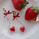 大人のストロベリーAfternoon Tea ピアス/イヤリング