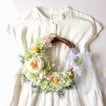  小さなお庭のナチュラルリースブーケ  ＊ギフト ウェディング  