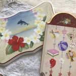 w様 オーダー品 【プレート ２点】＊トールペイント＊