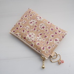 LIBERTY　Joanna　ジョアンナ　ベージュ　　ビニコのminiポーチ　◆　コインケース・小物入れに♪