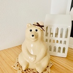 しろくま貯金箱    フラワー麦わら帽子単品
