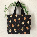 puchi様専用オーダー品☆トートバック☆かわいい柴犬さん☆ブラック