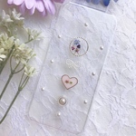 押し花iPhoneケース スマホケース AndroidGalaxy Xperia クリア