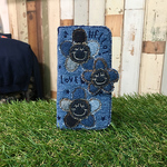 【受注生産】デニムフラワースマホケース（iPhone6/6s,7/8/SE2用）