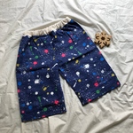 【sale】140*夏パンツ（ペイントデニム*ｲﾝﾃﾞｨｺﾞ）