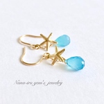 【特集掲載】14kgf seablue chalcedony × starfish pierce