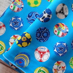 入学準備　かわいい　給食用　　男の子　女の子　ランチョンマット　（サッカー　スカイブルー）