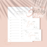 ナチュラル♡ミニマル【受付セット】再販♪ 受付サイン&芳名帳 おそろいデザイン♪ ウェディング 結婚式 ウェルカムスペース ゲストブック シンプル