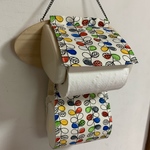  【カラフル双葉1】 トイレットペーパーホルダーカバー 