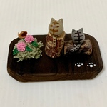 紫陽花と猫