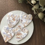 2pcs Handmade* 資材 B-452 Acetic hearts