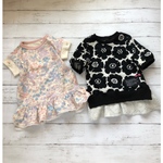 yuimama様オーダー品[100］アネモネ裾フレア&ドロップフリフリ