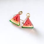 【再販】揺れる  あめのようなツヤッとスイカ  ピアス/イヤリング