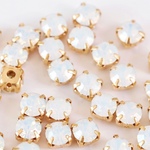６mm♡台座付きホワイトオパール♡