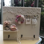 壁掛けキーフックアレンジ♡ピンク