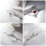 ryosei様オーダーページ/スカイブルートパーズ/ひと粒jewelry/tyny cat ring /sv925