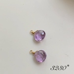 【値下げ♪】ころっと可愛い*マロンカット ライトアメジスト ピアス/イヤリング